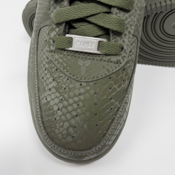 Nike Air Force 1 Low Kobe Bryant Mamba Cargo Khaki Snakeskin Men's Size 10 - NWT - Picture 2 of 10